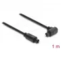 Delock TOSLINK optiline helikaabel 1m - 90° nurga all sirgeks - 4mm - must