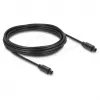 Delock TOSLINK optiline helikaabel – 5m, must (isane isasele)