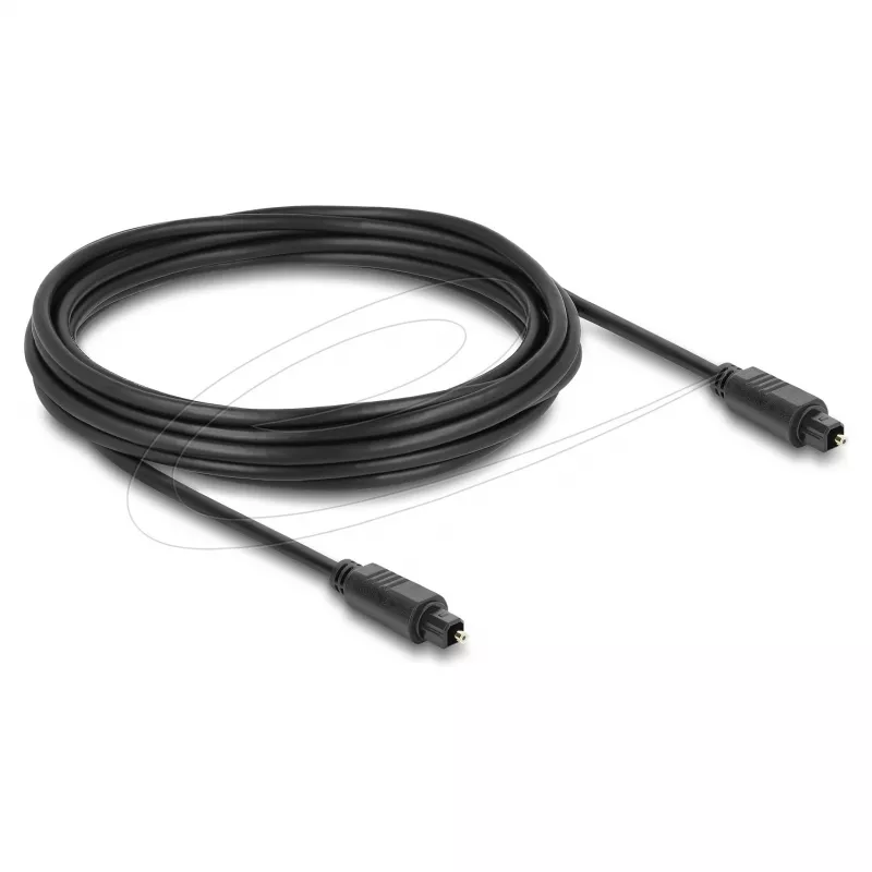 Delock TOSLINK optiline helikaabel – 5m, must (isane isasele)