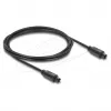 Delock TOSLINK optiline helikaabel, isane-isane, 4 mm, 2 m, must