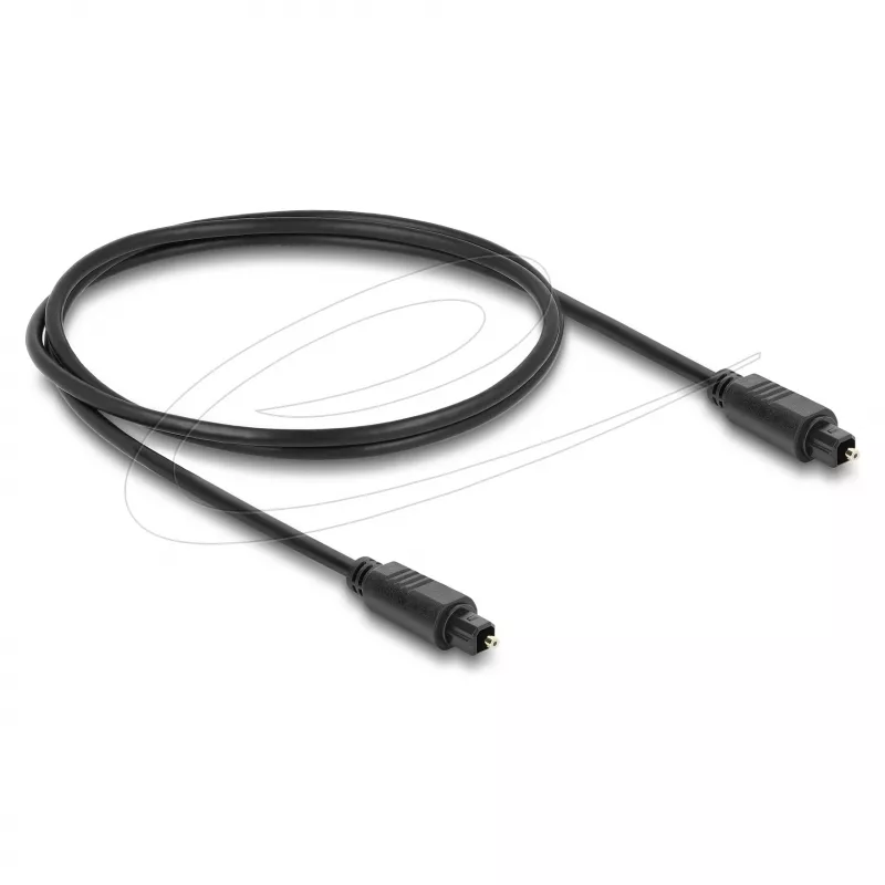 Delock TOSLINK optiline helikaabel, pistik-pistikule, 4 mm läbimõõt, 1 m, must