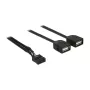Delock USB 2.0 pistikupesa adapterkaabel 2 x Type-A emasele 40 cm 83823