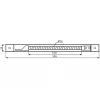 DELTA ATLO-KPS-21X262/SHEEL-S süvistatav kaablikate, must, 262mm