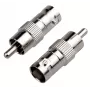 DELTA BNC emane RCA isane adapter - 75 oomi koaksiaalne videosignaali muundur CCTV ja analoogsüsteemide jaoks