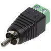 DELTA CINCH-W/S RCA-pistik, valge, kullatud kontaktidega, jootmisega ühendus