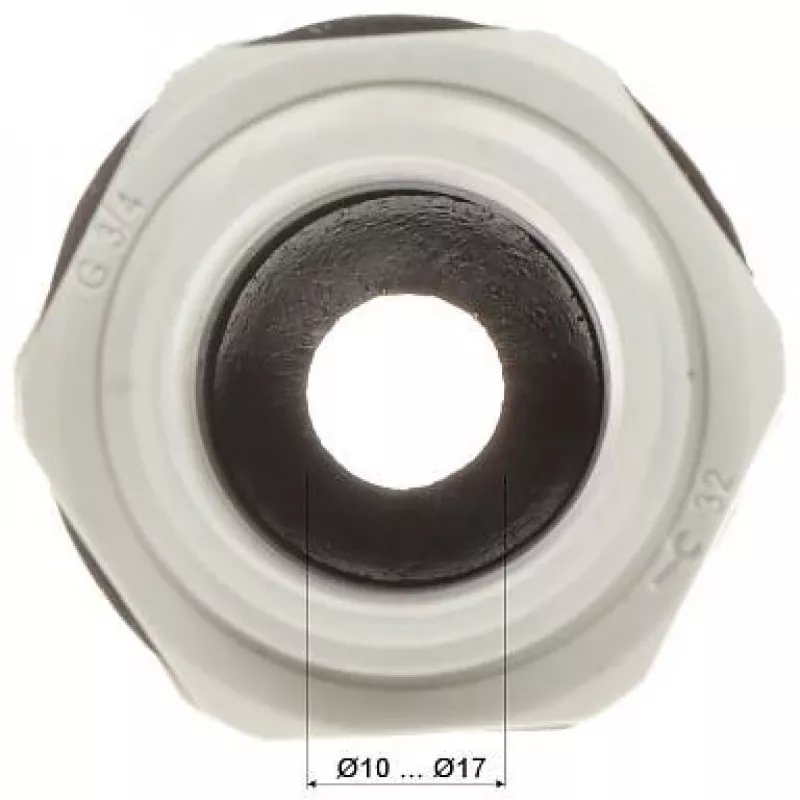 DELTA isoleeritud kaabliläbiviik G3/4 IP68 13-18 mm hall PA6
