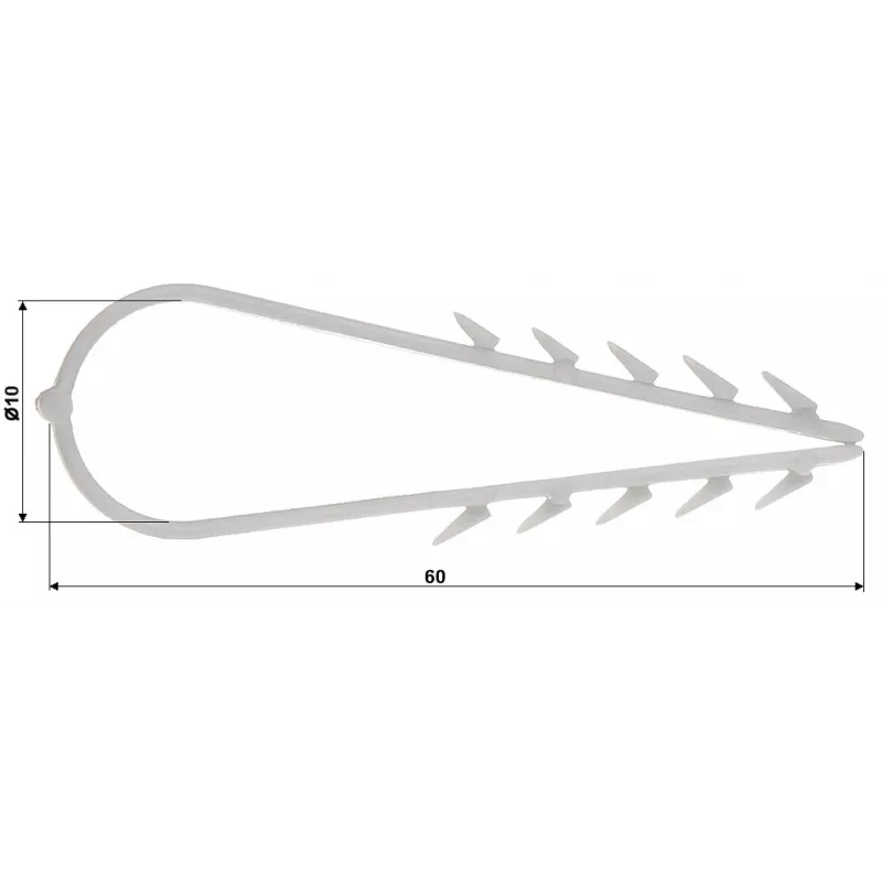 DELTA Masonry Ümmargune kaabliklamber 6-10 mm 50 tk Valge
