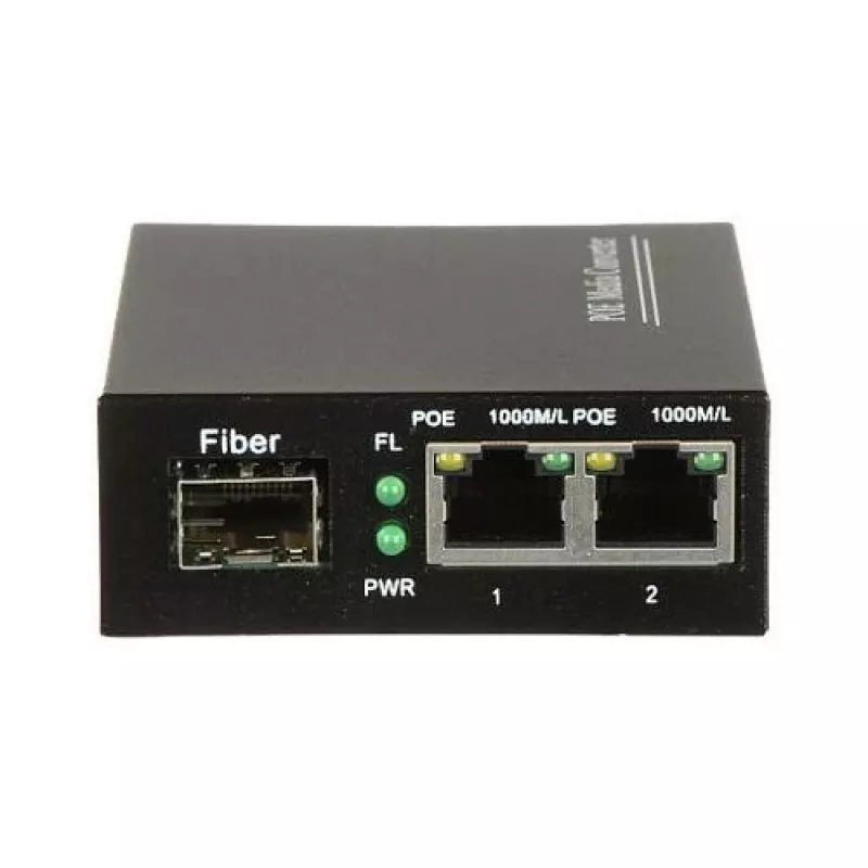 DELTA SPS-2P/1SFP tööstuslik PoE+ kommutaator, 2 Gigabit RJ45 + 1 SFP, 60W eelarve, DIN-liist