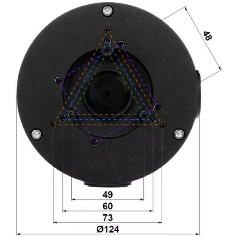 DELTA STG-PFA130-E harukarp Dahua kuplikaameratele, seina/lae kinnitus, alumiinium, must STG-PFA130-E(BLACK)