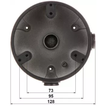 DELTA STG-PFA137 Must postikinnitusklamber Dahua kuplikaameratele (80-150 mm postidele, alumiinium)