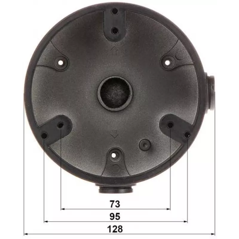 DELTA STG-PFA137 Must postikinnitusklamber Dahua kuplikaameratele (80-150 mm postidele, alumiinium)