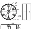 DELTA STG-PFA137 Must postikinnitusklamber Dahua kuplikaameratele (80-150 mm postidele, alumiinium)