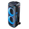 Denver BPS-470 Bluetooth Party Speaker with Karaoke, 2000W PMPO, 20W RMS, LED Lights, FM Radio, TWS, Microphone Included, Black