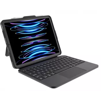 DEQSTER Prime klaviatuurikate iPad Air 13 inch (M2/M3) jaoks - USB-C, pritsmekindel, QWERTY, must