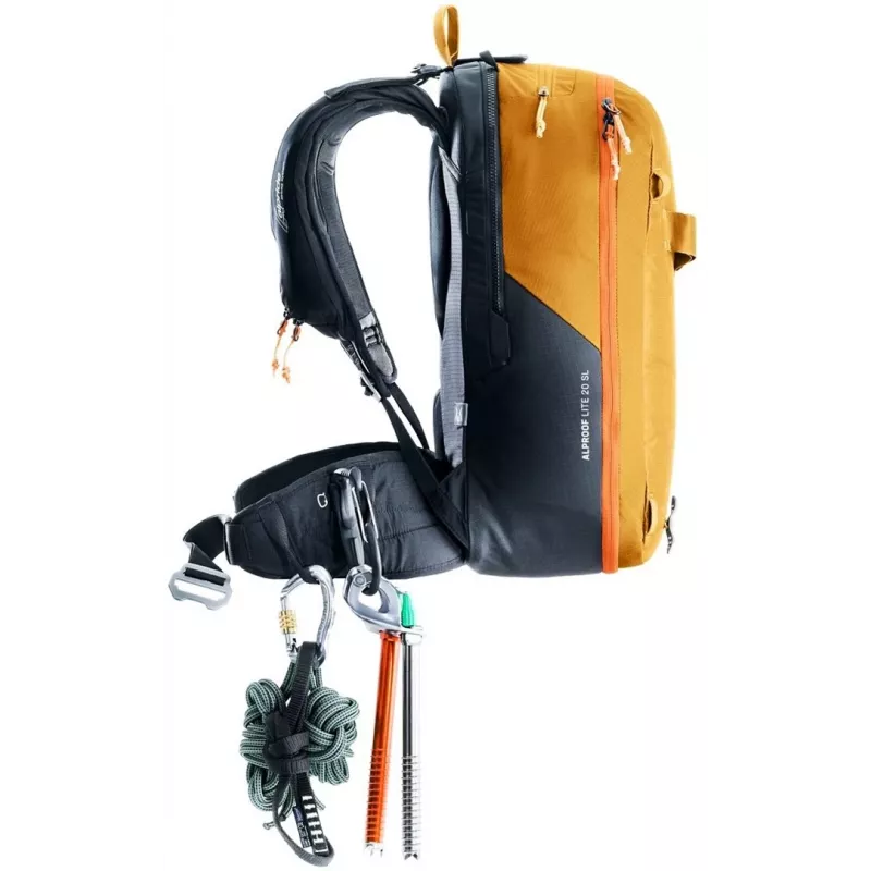 Deuter Alproof Lite 20 SL Avalanche Airbag Seljakott + Wash Center I Hügieenikott Komplekt - Cinnamon/Black & Raisin/Caspia