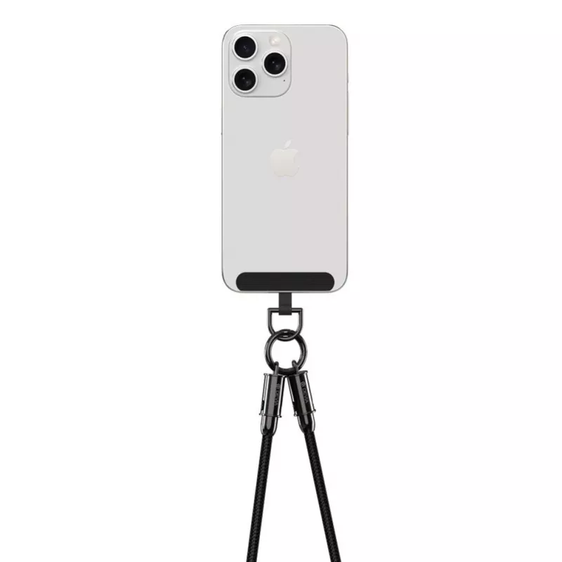 Devia 2-in-1 USB-C to Lightning kaabel rihmaga 1,2m 27W Must