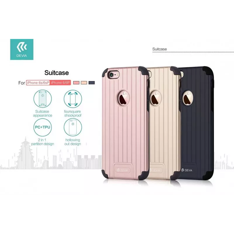 DEVIA Suitcase Series Tagakaas Apple iPhone 6 Plus / 6s Plus - Roosakuldne