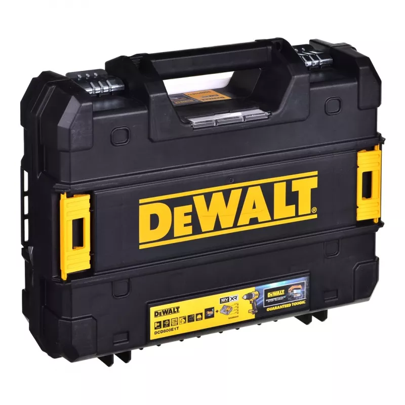 DEWALT 18V POWERSTACK harjata lüüakuga trell DCD800E1T 90Nm 1x1.7Ah TSTAK