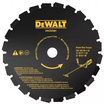 DEWALT 255mm 24T võsalõiketera 54V XR FlexVolt võsalõikuritele