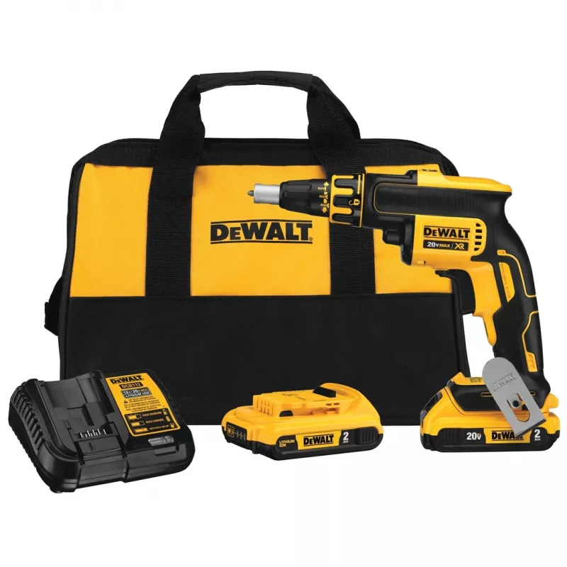 DEWALT DCF620D2-QW 18V juhtmeta harjata elektrikruvikeeraja/löökkeeraja 4400 RPM, 2 x 2.0Ah liitiumioonakud, laadija ja TSTAK II tööriistakohver, must/kollane
