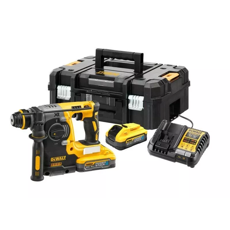 DEWALT DCH273H2T-QW 18V XR Brushless SDS-Plus Löökpuur 2x 5.0Ah Akudega, Laadija ja TSTAK Karp