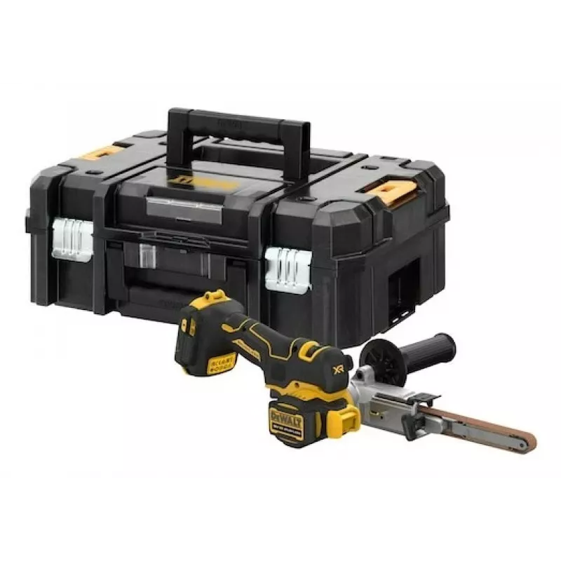 DEWALT DCM200NT-XJ 18V XR Akuga Lintlihvija, 75x457 mm, Harjadeta Mootor, Reguleeritav Kiirus, Must/Kollane