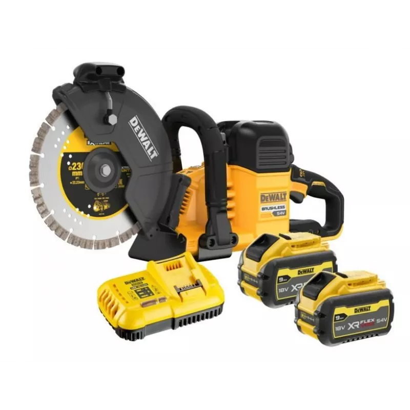 DEWALT DCS691X2-QW 230mm Juhtmeta Ketassaag 54V XR FLEXVOLT (2x9.0Ah)