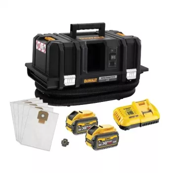 DEWALT DCV586MT2-QW Juhtmeta M-klassi tolmueemaldaja koos 2x 9,0 Ah akude ja laadijaga