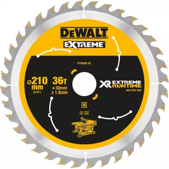 DEWALT Xtreme Runtime 210mm x 30mm 36T ketassaag