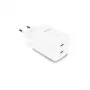 Dicota 2-pordiline GaN seinilaadija 45W USB-C PD + USB-A QC UK valge