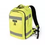 DICOTA Backpack HI-VIS 32-38 Liitrit, Must neoonkollaste aktsentidega, Taaskasutatud PET, Veekindel, 15.6 tolli sülearvuti sahtel