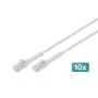 DIGITUS CAT 6A F/FTP Angled RJ-45 Patch Cable, Vask, 0.3 m, Hall, 10-Pack