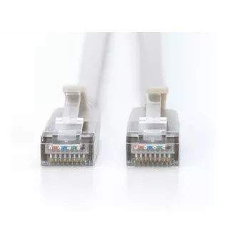 DIGITUS CAT 6A F-FTP õhuke patch-kaabel, 1 m, hall, 10-pakk, LSZH, 10Gbps