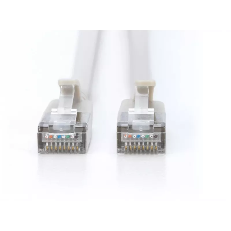 DIGITUS CAT 6A F-FTP õhuke patch-kaabel, 1 m, hall, 10-pakk, LSZH, 10Gbps