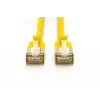 DIGITUS CAT 6A F/FTP õhuke patch-kaabel, 2 m, kollane, 10-pakk, LSZH, 10 Gbps, PoE++