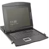 DIGITUS Modular 19-tolline HD LCD KVM-konsool 8-pordilise HDMI KVM-lülitiga, puuteplaadiga, saksa klaviatuuripaigutusega