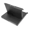 DIGITUS Modular 19-tolline HD LCD KVM-konsool 8-pordilise HDMI KVM-lülitiga, puuteplaadiga, saksa klaviatuuripaigutusega