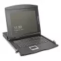 DIGITUS Modular 19-tolline HD LCD KVM-konsool 8-pordilise HDMI KVM-lülitiga, puuteplaadiga, saksa klaviatuuripaigutusega