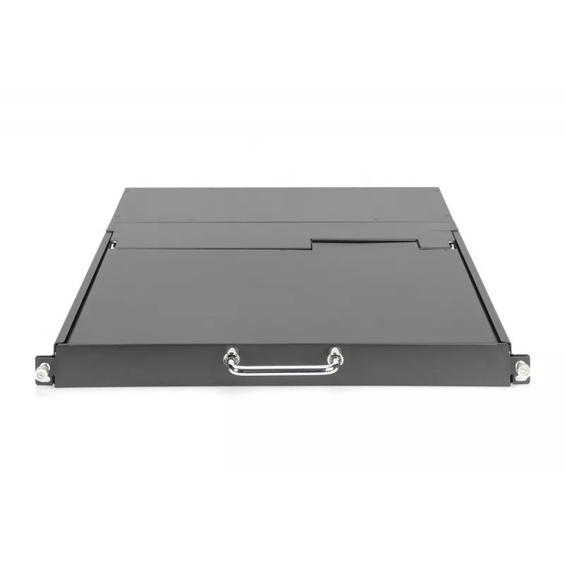 DIGITUS modulaarne HD LCD KVM-konsool 17 inch TFT-ekraaniga, 16-pordine CAT 5 KVM-ühendus, puuteplaat, saksa klaviatuuripaigutus