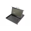 DIGITUS modulaarne HD LCD KVM-konsool 17 inch TFT-ekraaniga, 16-pordine CAT 5 KVM-ühendus, puuteplaat, saksa klaviatuuripaigutus