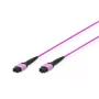 DIGITUS OM4 MPO-MPO 12-kiuline ühenduskaabel, 2m, meetod A, violetne DK-2566-02/4