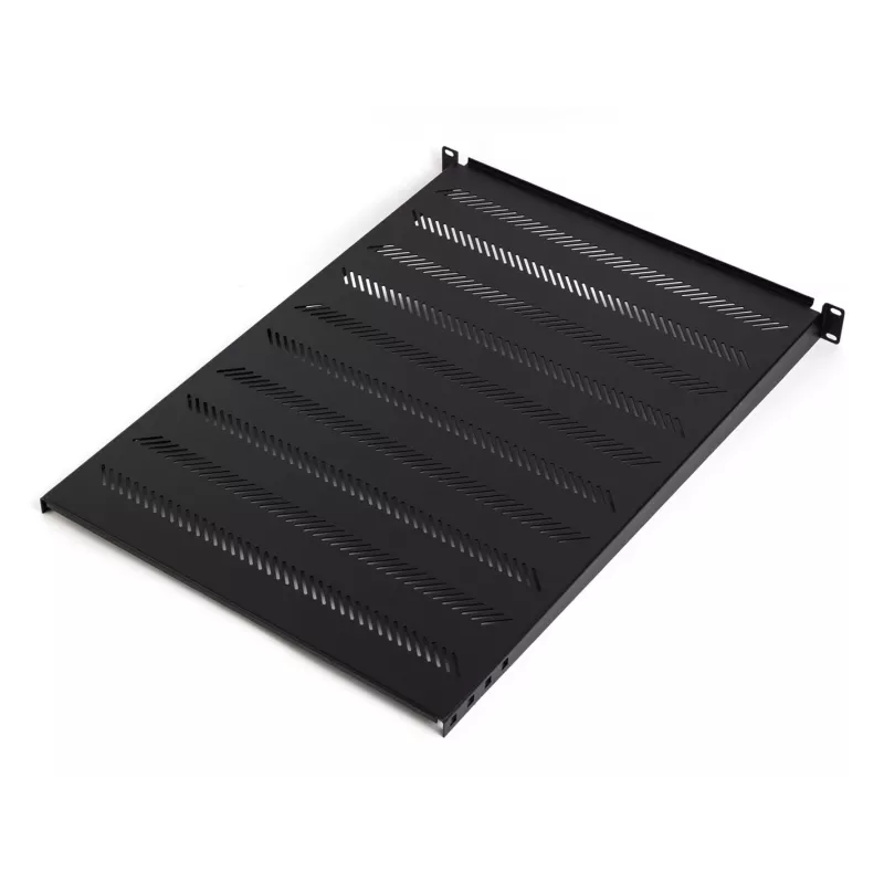 DIGITUS TN-19-550-1U-BK 19 inch fikseeritud riiul, 1U, 550 mm sügav, 25 kg koormus, must