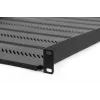 DIGITUS TN-19-550-1U-BK 19 inch fikseeritud riiul, 1U, 550 mm sügav, 25 kg koormus, must