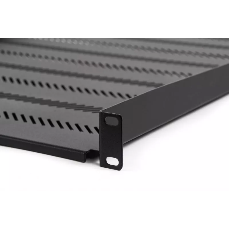 DIGITUS TN-19-550-1U-BK 19 inch fikseeritud riiul, 1U, 550 mm sügav, 25 kg koormus, must