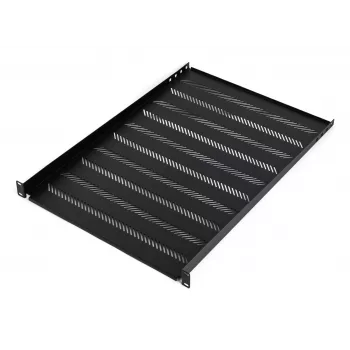 DIGITUS TN-19-550-1U-BK 19 inch fikseeritud riiul, 1U, 550 mm sügav, 25 kg koormus, must