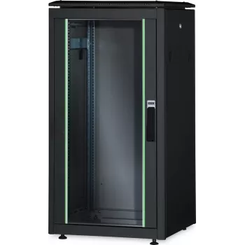 DIGITUS Unique 26U võrgukapp 1342x600x1000mm must (vabaltseisev, klaasuksega)