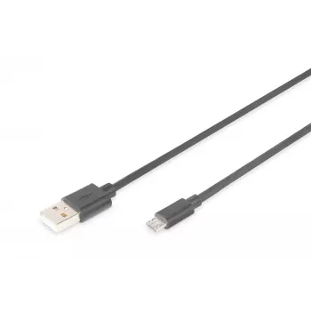 DIGITUS USB 2.0 kaabel Type A - Micro B isane/isane 1,8 m must