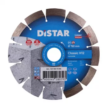DISTAR Diamond Blade Classic H12 150 x 2.2/1.3 x 22.23 mm Segmenteeritud kuivlõikeketas betoonile, tellisele, müüritisele