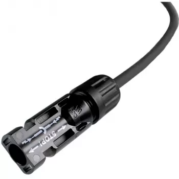 DIVERSE Solar Extension Cable 6mm², MC4 Male to Female, 1 Meter, Black