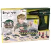 Meistrikomplekt patareiga kruvikeeraja ja korraldajaga, roheline, 13473 Lean Toys